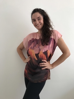Camiseta Kaftan Cetim Falésia - loja online