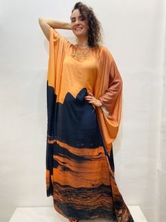 Vestido Maxi Longo Cetim Rio Dourado