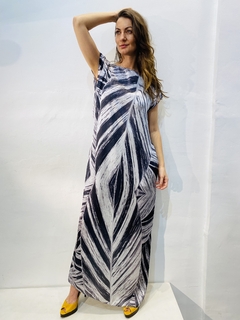 Vestido Kaftan Longo Folha Listra - buy online