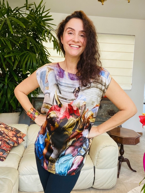 Camiseta Kaftan Seda Pura Afresco