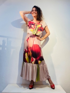 Saia Babados Crepe Calla Vermelha - buy online