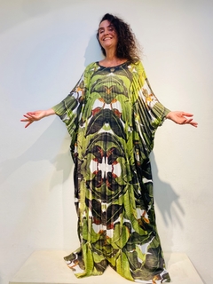 Vestido Plissado Longo Crepe Bananeira - buy online