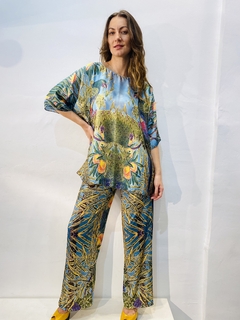 Calça Reta Jersey Arara Verde - comprar online