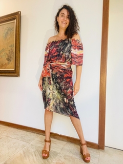 Saia Pareô Chiffon Monet Vermelho - loja online