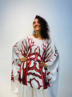 Camiseta Máxi Cetim Coral - comprar online