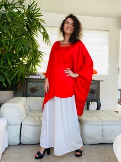 Camiseta Maxi Cetim Vermelho