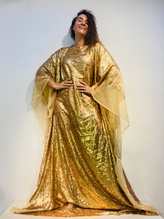 Image of Vestido Maxi Longo Paetê Oro