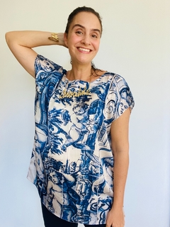 Camiseta Kaftan Cetim Anjos de Azulejos  - buy online