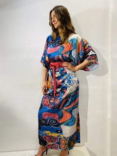 Image of Vestido T Longo Cetim Arabesco