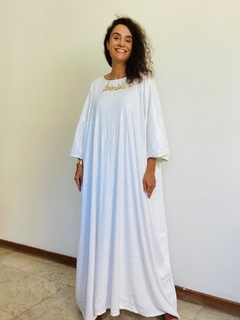 Vestido Maxi Longo Paetê Branco na internet