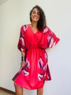 Vestido Máxi Elástico Curto Crepe Antúrio Vermelho on internet