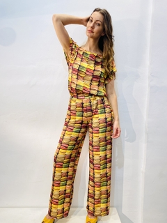 Calça Reta Jersey Macarron - comprar online