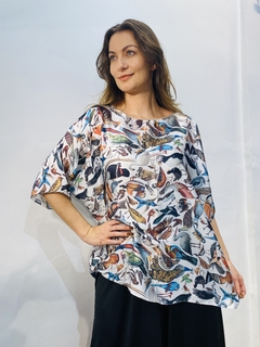Camiseta Morcego Cetim Passaros - comprar online