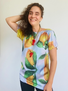 Camiseta Básica Cetim Limão Siciliano - ALESSA