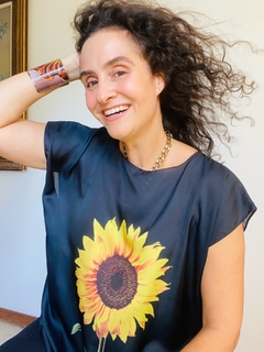 Camiseta Kaftan Cetim Girassol - buy online