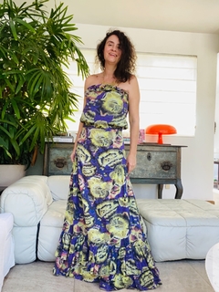 Vestido TQC Longo Laise Chita Roxo on internet