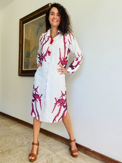 Vestido Chemise Crepe Coral - buy online