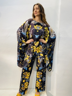 Camiseta Maxi Cetim Passaro Azul na internet