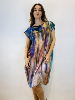 Vestido Kaftan Cetim Munch na internet