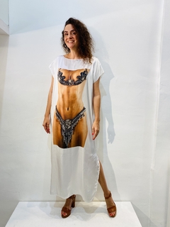 Vestido Kaftan Longo Cetim Mulata - online store