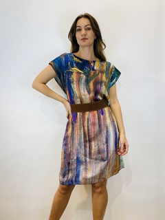 Vestido Kaftan Cetim Munch - loja online