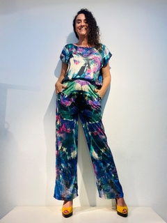 Calça Reta Jersey Joan Azul na internet