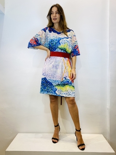 Vestido Basico Curto Jersey Mar - ALESSA