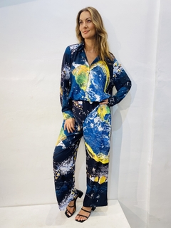 Calça Elástico Crepe Mundo