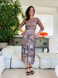 Blusa Pele Tule Paul Klee Cinza - loja online