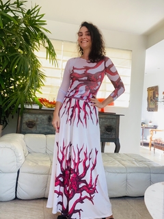 Blusa Pele Tule Coral - loja online