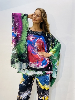 Camiseta Maxi Cetim Mundo Verde e Rosa - buy online