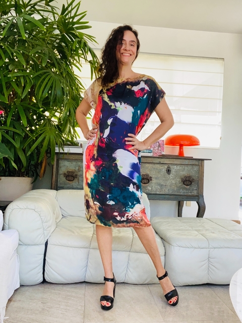 Vestido Kaftan Cetim Comunhão