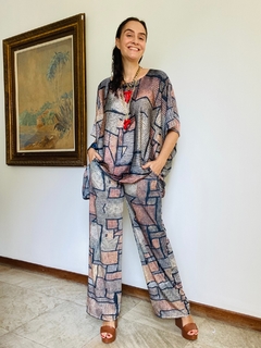Image of Calça Reta Jersey Paul Klee Cinza