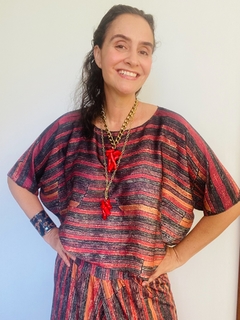 Camiseta Morcego Cetim Paul Klee Vermelho - comprar online