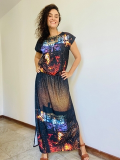 Vestido Kaftan Elatico Cetim Royale Crepusculo - buy online