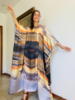 Vestido Maxi Longo Cetim Sunset - loja online