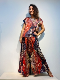 Calça Evasê Jerey Leques - buy online