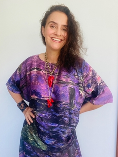 Camiseta Morcego Cetim Monet Lilás - comprar online