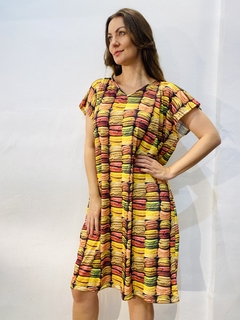 Vestido Kaftan Curto Jersey Macarrom on internet