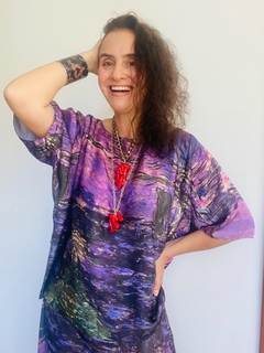 Camiseta Morcego Cetim Monet Lilás - comprar online
