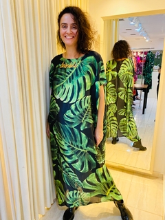 Vestido Amplo Cetim Costela de Adão on internet