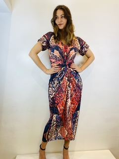 Vestido Torcido Longo Jersey Leque - buy online