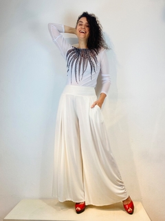Calça Pantalona Jersey Branca - loja online