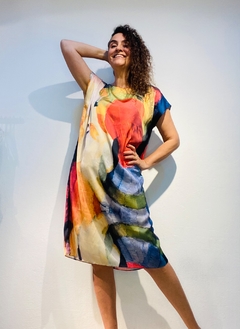 Vestido Kaftan Cetim Kupkla