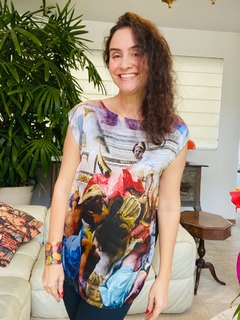 Camiseta Kaftan Seda Pura Afresco na internet