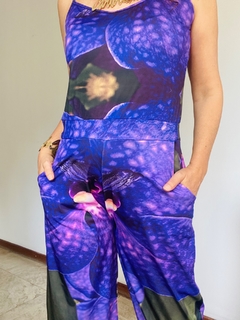Macacão Alcinha Calça Reta Orquídea Roxo - ALESSA