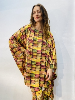 Camiseta Maxi Cetim Macarron - ALESSA