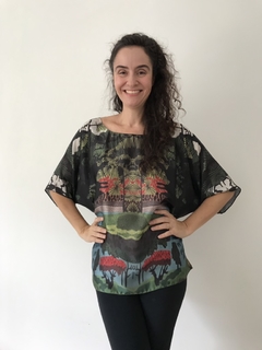 Camiseta Morcego Cetim Floresta  - comprar online