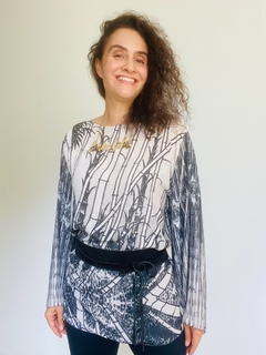Blusa Manga Sino Crepe Bambu - ALESSA