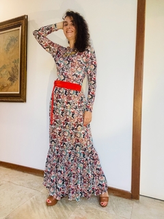 Saia Babados Longa Chiffon Borboletinhas - online store